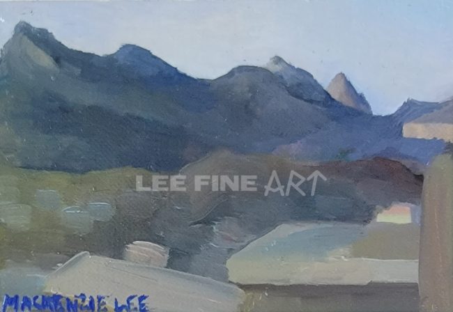 painting of mt. bukhan in korea