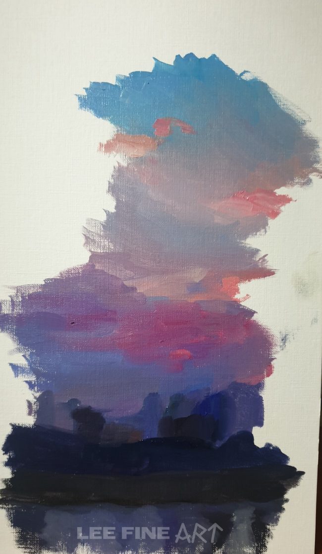multicolor cloud painting